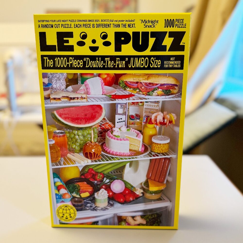 Piecework Puzzles “Midnight Snack” 1000 Piece Jigsaw Puzzle–COMPLETE!